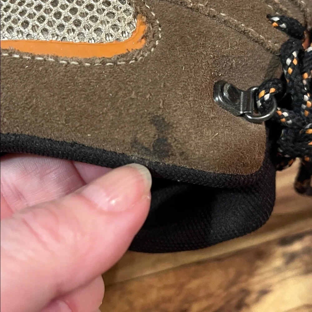 Merrell MOAB Mid hiker 6 youth suede leather walnut brown mesh lace hiking boots